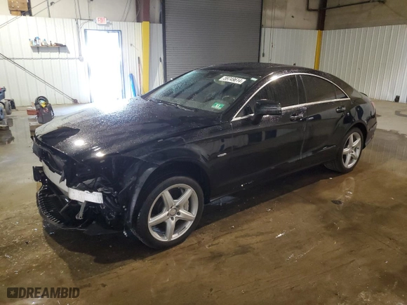 2012 Mercedes-Benz CLS-Class CLS 550 with VIN WDDLJ9BB9CA037727, listed as a Copart auction lot 59749614 with 89,957 mi miles and Salvage Title. Bid and sale history available at carsss.com. Image 1.