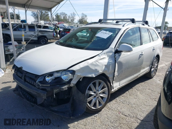 2012 Volkswagen Jetta SportWagen TDI with VIN 3VWPL7AJ0CM688196, listed as a IAAI auction lot 41428539 with 144,192 mi miles. Bid and sale history available at carsss.com. Image 2.
