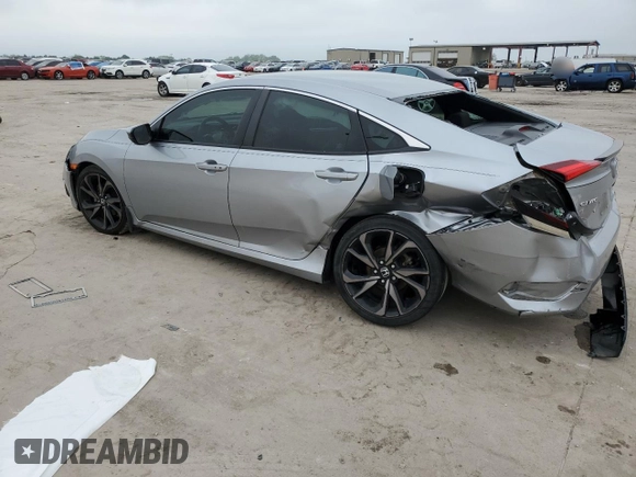 2019 Honda Civic Sport with VIN 19XFC2F80KE031091, listed as a Copart auction lot 54488535 with 68,106 mi miles and Salvage title. Bid and sale history available at DreamBid. Image 2.