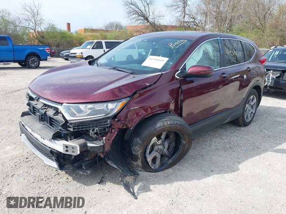2019 Honda CR-V EX-L with VIN 7FARW2H89KE051792, listed as a IAAI auction lot 41988899 with 75,932 mi miles and . Bid and sale history available at carsss.com. Image 2.
