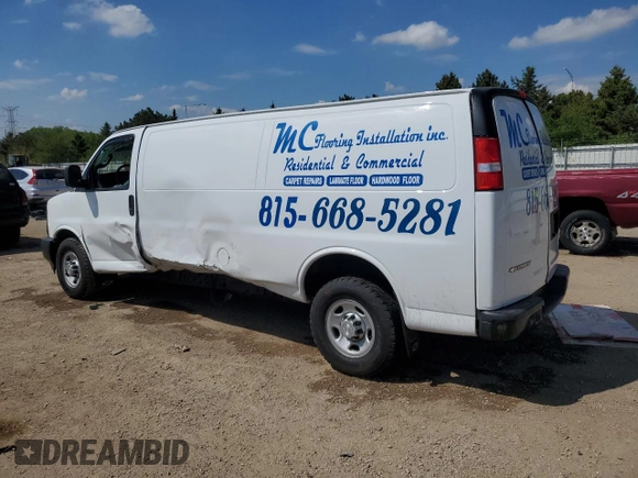2017 Chevrolet Express Cargo с VIN 1GCZGHFG4H1307974, выставлен на аукционе Copart как лот 56925625 с пробегом 146 424 миль миль и Списание • Salvage title. История ставок и продаж доступна на DreamBid. Изображение 2.