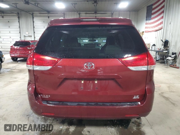2013 Toyota Sienna LE with VIN 5TDJK3DC9DS056350, listed as a Copart auction lot 47869765 with 65,188 mi miles and Clean Title. Bid and sale history available at carsss.com. Image 6.