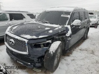 2018 Infiniti QX80 with VIN JN8AZ2NE5J9191376, listed as a Copart auction lot 88046885 with 79,076 mi miles and Salvage Title. Bid and sale history available at carsss.com. Image 1.
