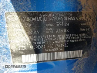 2018 Hyundai Elantra SEL with VIN 5NPD84LF5JH264935, listed as a IAAI auction lot 41643469 with 145,825 mi miles and . Bid and sale history available at DreamBid. Image 9.