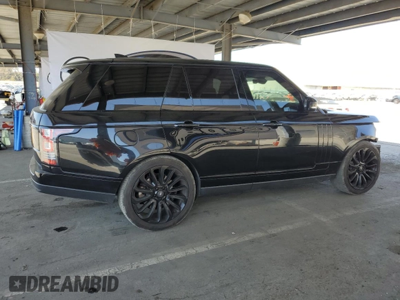2017 Land Rover Range Rover HSE with VIN SALGS2FV8HA378931, listed as a Copart auction lot 54141495 with 77,839 mi miles and Salvage title. Bid and sale history available at DreamBid. Image 3.