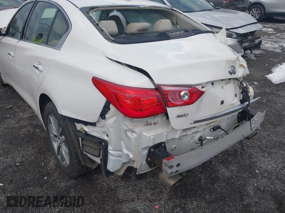 2014 Infiniti Q50 Sport with VIN JN1BV7AR8EM688686, listed as a IAAI auction lot 41310491 with 147,536 mi miles and . Bid and sale history available at DreamBid. Image 6.