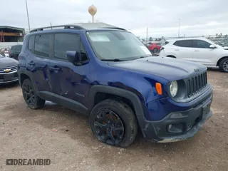 2018 Jeep Renegade Latitude with VIN ZACCJBBB3JPH91057, listed as a IAAI auction lot 41547553 with 74,819 mi miles. Bid and sale history available at carsss.com. Image 1.
