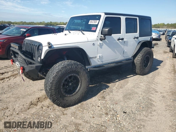 2014 Jeep Wrangler Unlimited Sport with VIN 1C4BJWDG4EL125251, listed as a Copart auction lot 56437605 with 76,867 mi miles and Clean Title. Bid and sale history available at DreamBid. Image 1.
