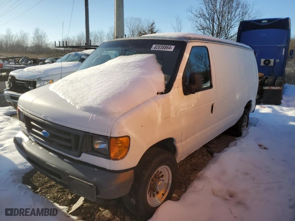 2006 Ford Econoline Cargo Van with VIN 1FTNE24L96HA66631, listed as a Copart auction lot 82038864 with 0 mi miles and Salvage Title. Bid and sale history available at carsss.com. Image 1.