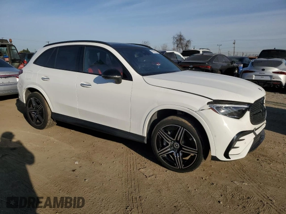 2024 Mercedes-Benz GLC with VIN W1NKM4GB9RF186443, listed as a Copart auction lot 47267855 with 4,395 mi miles and Clean Title. Bid and sale history available at carsss.com. Image 4.