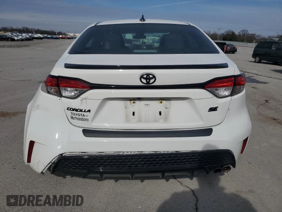 2022 Toyota Corolla SE with VIN 5YFS4MCEXNP103984, listed as a Copart auction lot 45969555 with 17,531 mi miles and Salvage Title. Bid and sale history available at DreamBid. Image 6.