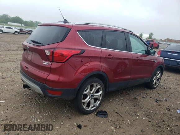 2019 Ford Escape Titanium with VIN 1FMCU9J97KUC01825, listed as a Copart auction lot 59720395 with 52,425 mi miles and Clean title. Bid and sale history available at DreamBid. Image 3.