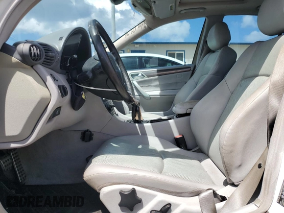 2004 Mercedes-Benz C 230 Kompressor with VIN WDBRF40J04F548247, listed as a Copart auction lot 58189555 with 80,351 mi miles and Salvage title. Bid and sale history available at DreamBid. Image 7.