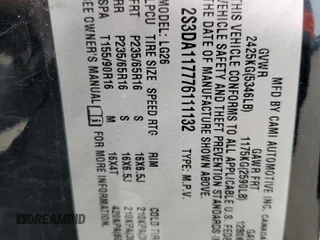 2007 Suzuki XL7 z VIN 2S3DA117776111132, wystawiony jako Copart lot #88711125 z przebiegiem 174 096 mil mil oraz Szkoda całkowita • Salvage title. Historia ofert i sprzedaży dostępna na DreamBid. Obrazek 15.