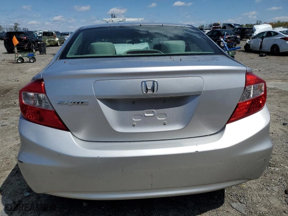 2012 Honda Civic Sdn LX with VIN 19XFB2F52CE108862, listed as a Copart auction lot 52010815 with 243,355 mi miles and Salvage Title. Bid and sale history available at carsss.com. Image 6.