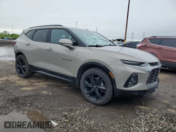 2021 Chevrolet Blazer RS with VIN 3GNKBERS1MS566498, listed as a Copart auction lot 56381635 with 40,519 mi miles and Salvage title. Bid and sale history available at DreamBid. Image 4.
