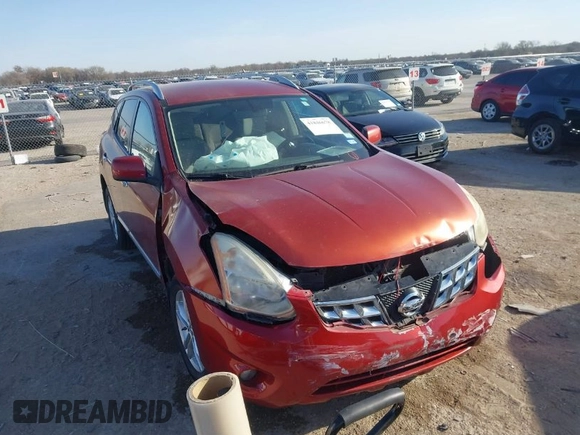2013 Nissan Rogue S with VIN JN8AS5MT7DW001167, listed as a IAAI auction lot 41846678 with 186,299 mi miles. Bid and sale history available at carsss.com. Image 1.