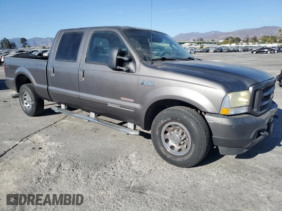 2003 Ford Super Duty F-250 XL with VIN 1FTNW20P53ED79078, listed as a Copart auction lot 76155314 with 0 mi miles and Salvage Title. Bid and sale history available at carsss.com. Image 4.