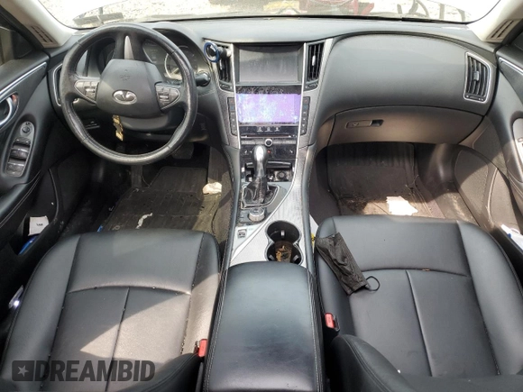 2015 Infiniti Q50 Premium with VIN JN1BV7ARXFM421115, listed as a Copart auction lot 60875545 with 84,549 mi miles and Salvage title. Bid and sale history available at DreamBid. Image 8.