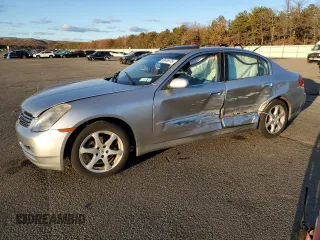 2003 Infiniti G35 w/Leather with VIN JNKCV51E43M023542, listed as a Copart auction lot 88646975 with 113,726 mi miles and Salvage Title. Bid and sale history available at carsss.com. Image 1.