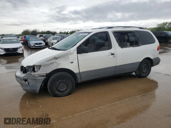 2000 Toyota Sienna CE with VIN 4T3GF19C4YU278505, listed as a Copart auction lot 44378515 with 208,571 mi miles and Salvage Title. Bid and sale history available at carsss.com. Image 1.