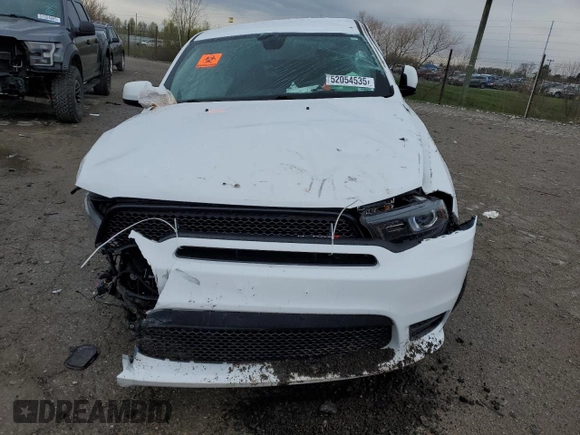 2019 Dodge Durango GT with VIN 1C4RDJDG4KC821225, listed as a Copart auction lot 52054535 with 53,841 mi miles and Salvage title. Bid and sale history available at DreamBid. Image 5.