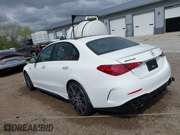 2024 Mercedes-Benz C 43 AMG with VIN W1KAF8HB0RR212189, listed as a IAAI auction lot 42082339 with 3,908 mi miles and . Bid and sale history available at DreamBid. Image 3.