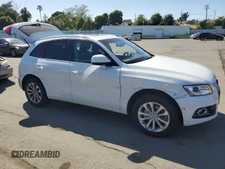 2015 Audi Q5 Premium Plus with VIN WA1LFAFP5FA020120, listed as a Copart auction lot 57253915 with 140,505 mi miles and Salvage title. Bid and sale history available at DreamBid. Image 4.