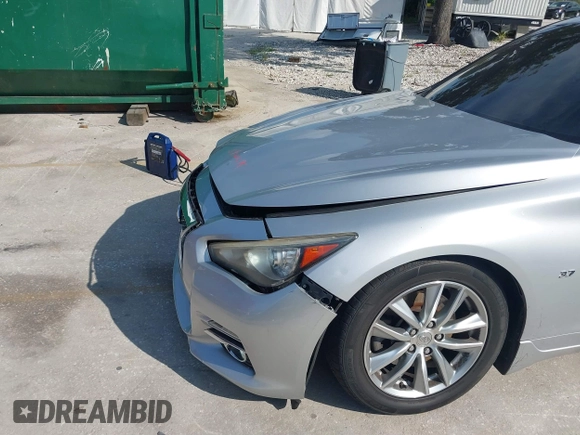 2014 Infiniti Q50 with VIN JN1BV7AP4EM677506, listed as a IAAI auction lot 40113207 with 142,446 mi miles and . Bid and sale history available at DreamBid. Image 12.
