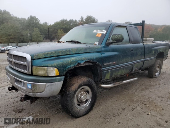 1998 Dodge Ram 2500 with VIN 3B7KF22Z3WG209459, listed as a Copart auction lot 76078064 with 219,421 mi miles and Clean Title. Bid and sale history available at carsss.com. Image 1.