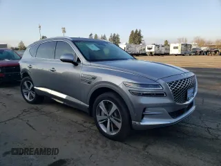 2023 Genesis GV80 with VIN KMUHCESC9PU107157, listed as a Copart auction lot 42592585 with 11,396 mi miles and Salvage title. Bid and sale history available at DreamBid. Image 4.