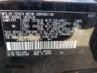 2008 Toyota RAV4 Limited with VIN JTMBD31V585144618, listed as a Copart auction lot 68107914 with 141,416 mi miles and Salvage title. Bid and sale history available at DreamBid. Image 13.