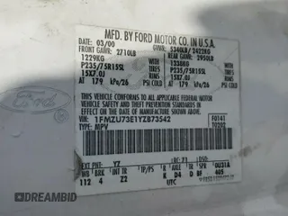 2000 Ford Explorer XLT с VIN 1FMZU73E1YZB73542, выставлен на аукционе Copart как лот 56325925 с пробегом 192 202 миль миль и Списание • Salvage title. История ставок и продаж доступна на DreamBid. Изображение 14.