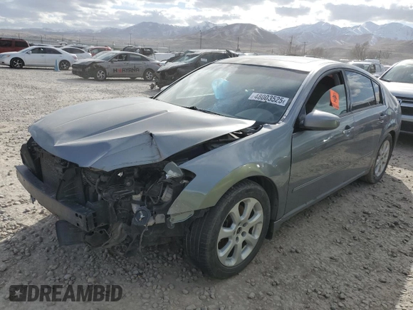 2007 Nissan Maxima 3.5 SL with VIN 1N4BA41E27C839170, listed as a Copart auction lot 48003525 with 0 mi miles and Salvage Title. Bid and sale history available at carsss.com. Image 1.