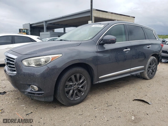 2013 Infiniti JX35 with VIN 5N1AL0MN6DC317119, listed as a Copart auction lot 74642424 with 155,396 mi miles and Salvage Title. Bid and sale history available at carsss.com. Image 1.