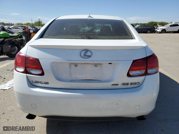 2007 Lexus GS 350 with VIN JTHCE96S270007326, listed as a Copart auction lot 52366294 with 0 mi miles and Salvage Title. Bid and sale history available at carsss.com. Image 6.