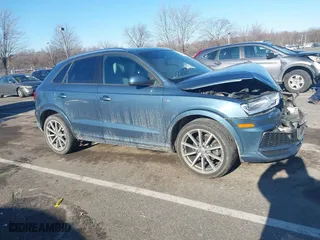 2018 Audi Q3 Premium with VIN WA1ECCFS9JR025378, listed as a IAAI auction lot 41328484 with 152,673 mi miles. Bid and sale history available at carsss.com. Image 1.