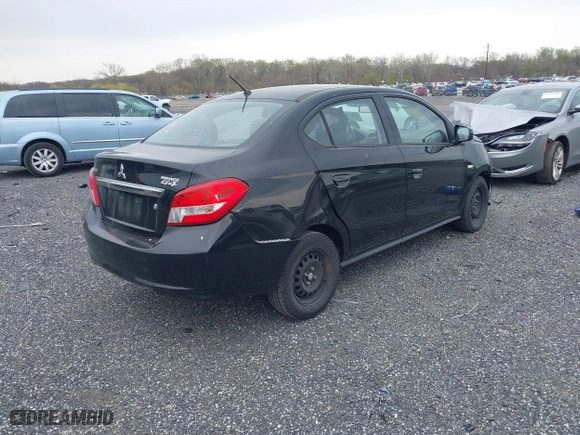 2019 Mitsubishi Mirage G4 ES with VIN ML32F3FJ5KHF04336, listed as a IAAI auction lot 42010667 with 74,910 mi miles. Bid and sale history available at carsss.com. Image 4.