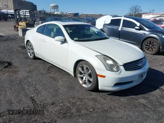 2003 Infiniti G35 Coupe w/Leather with VIN JNKCV54E23M214789, listed as a IAAI auction lot 41848028 with 64,434 mi miles. Bid and sale history available at carsss.com. Image 1.