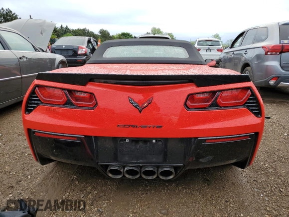 2017 Chevrolet Corvette Z51 2LT with VIN 1G1YK3D72H5121674, listed as a Copart auction lot 53059704 with 27,634 mi miles. Bid and sale history available at carsss.com. Image 6.