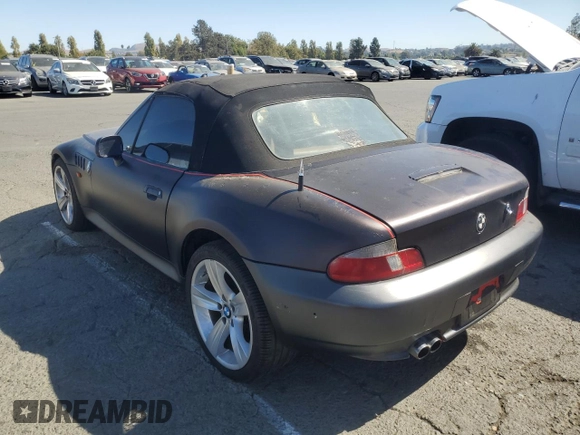 2001 BMW Z3 3.0 z VIN WBACN53481LJ56732, wystawiony jako Copart lot #74111214 z przebiegiem 121 081 mil mil oraz Szkoda całkowita • Salvage title. Historia ofert i sprzedaży dostępna na DreamBid. Obrazek 2.