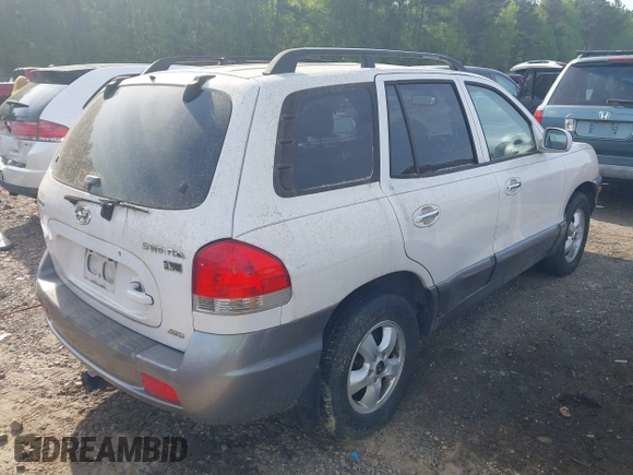 2005 Hyundai Santa Fe GLS with VIN KM8SC73E15U956552, listed as a IAAI auction lot 42003035 with 143,268 mi miles. Bid and sale history available at carsss.com. Image 4.