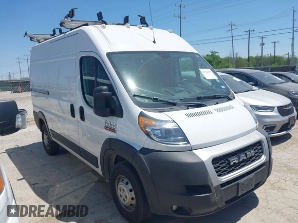 2021 Ram ProMaster Cargo with VIN 3C6LRVBG9ME560727, listed as a IAAI auction lot 41962893 with 110,477 mi miles. Bid and sale history available at carsss.com. Image 1.
