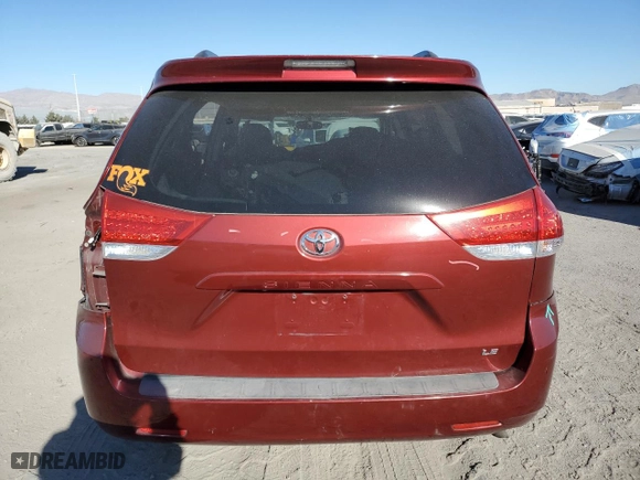 2013 Toyota Sienna LE AAS with VIN 5TDKK3DC5DS346296, listed as a Copart auction lot 85606634 with 194,081 mi miles and Salvage Title. Bid and sale history available at carsss.com. Image 6.