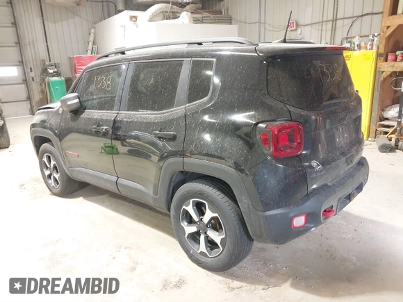2019 Jeep Renegade Trailhawk z VIN ZACNJBC11KPJ92963, wystawiony jako IAAI lot #41811338 z przebiegiem 95 852 mil mil oraz . Historia ofert i sprzedaży dostępna na DreamBid. Obrazek 3.