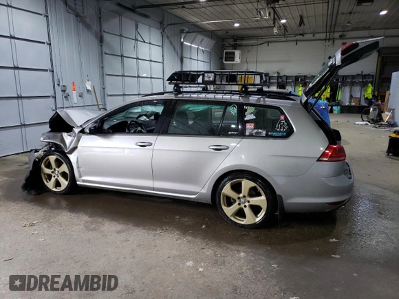 2017 Volkswagen Golf SportWagen S with VIN 3VWU17AU2HM539038, listed as a Copart auction lot 71954684 with 124,944 mi miles and Salvage Title. Bid and sale history available at carsss.com. Image 2.