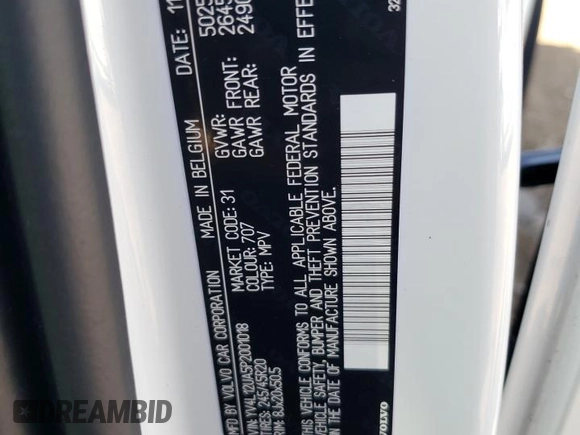 2023 Volvo XC40 Ultimate Bright Theme с VIN YV4L12UA5P2001018, выставлен на аукционе Copart как лот 44428554 с пробегом 7 463 миль миль и . История ставок и продаж доступна на DreamBid. Изображение 14.