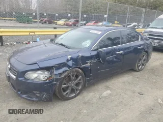 2013 Nissan Maxima S with VIN 1N4AA5AP7DC809984, listed as a Copart auction lot 44151485 with 148,625 mi miles and Non Repairable. Bid and sale history available at DreamBid. Image 1.