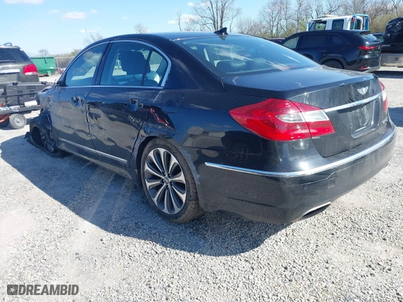 2013 Hyundai Genesis 5.0L R-Spec with VIN KMHGC4DH4DU225996, listed as a IAAI auction lot 41996696 with 184,219 mi miles. Bid and sale history available at carsss.com. Image 3.