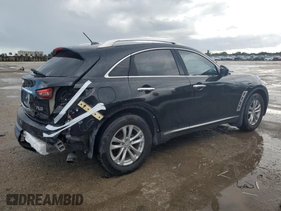 2009 Infiniti FX35 with VIN JNRAS18U39M104502, listed as a Copart auction lot 77545084 with 103,278 mi miles and Salvage Title. Bid and sale history available at carsss.com. Image 3.